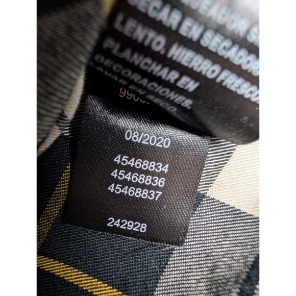 Harley Davidson Shirt Men's L Black Check Plaid Button Down Logo - Picture 12 of 13